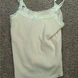 Hollister Cream Lace Trim Camisole